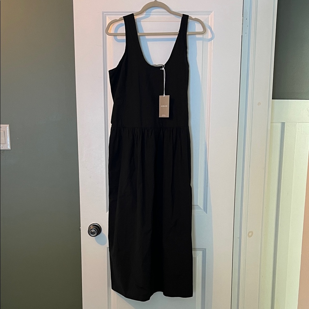 NWT Everlane Black Poplin Cotton Sundress Medium/Large